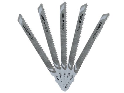 DT2165 DeWALT Pilové plátky pro přímé, jemné řezy ve dřevě, dřevotřísce, překližce, vrstvených dřevotřískách a plastech do tloušťky 30 mm, 100 mm, 5 ks (T101B)