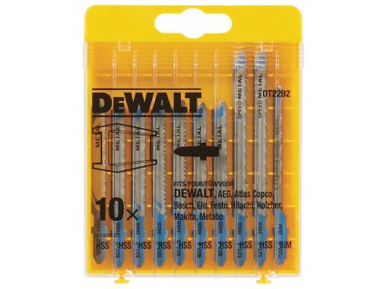 DT2292 DeWALT 10-ti dílná sada pilových plátků na kov (T118A, T118C, T118EOF, T118B, T127D)