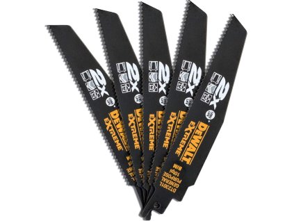 DT2301L DEWALT DEMOLIČNÍ PILOVÉ PLÁTKY 152 MM, 5 KS, PRO RYCHLÉ ŘEZY KOVŮ, PLASTŮ A VRSTVENÝCH MATERIÁLŮ