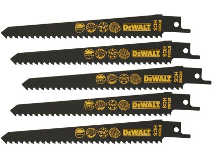 DT2362 DEWALT PILOVÉ PLÁTKY 152 MM, 5 KS, PRO JEMNÉ, RYCHLÉ A OBLOUKOVÉ ŘEZY VE DŘEVĚ A PLASTU
