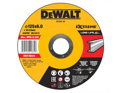 DX7941 DEWALT BRUSNÝ KOTOUČ 125 X 22,23 X 6,0MM NA KOV