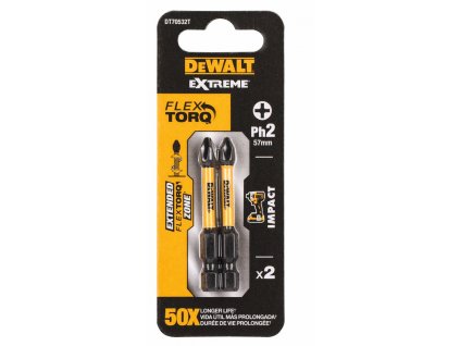 DT70532T DEWALT 2X TORZNÍ ŠROUBOVACÍ BIT 57MM, PH2, EXTREME