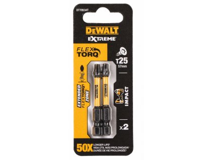 DT70534T DEWALT 2X TORZNÍ ŠROUBOVACÍ BIT 57MM, T25 EXTREME