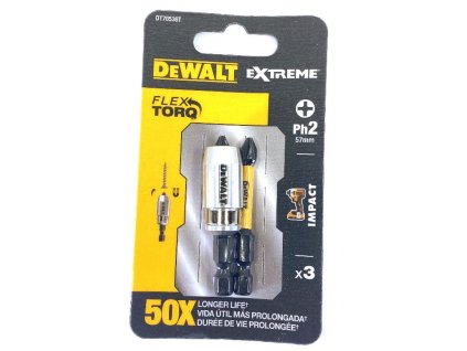 DT70536T DEWALT 2X ŠROUBOVACÍ BIT PH2, 57MM + MAGNETICKÝ DRŽÁK TORSION