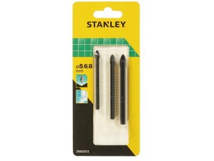 STA53312 STANLEY 3DÍLNÁ SADA VRTÁKŮ DO DLAŽDIC A SKLA