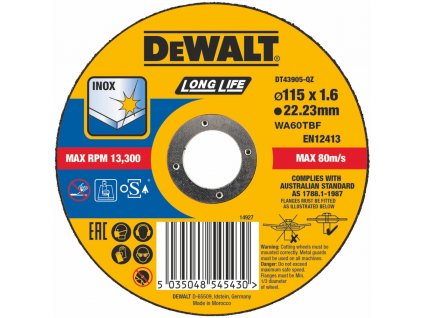 dewalt dt43905 rezny kotouc na nerez ie653927