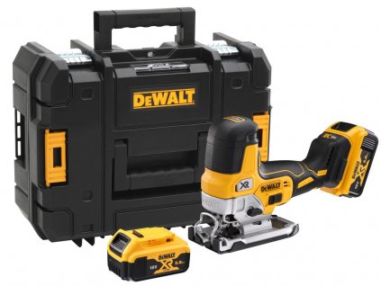 DCS335P2 DEWALT AKU 18V PŘÍMOČARÁ BEZUHLÍKOVÁ PILA, 2 X 5,0 AH BATERIE, NABÍJEČKA, KUFR T-STAK