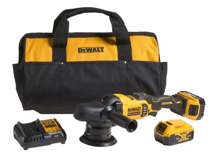 DCM848P2 DEWALT 18V XR EXCENTRICKÁ LEŠTIČKA 125MM, 2 X BATERIE 5,0 AH, NABÍJEČKA, BRAŠNA