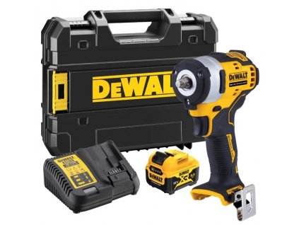 DCF903P1 DEWALT 12V AKU BEZUHLÍKOVÝ RÁZOVÝ UTAHOVÁK 3/8", 1 X 5,0Ah BATERIE XR LI-ION, NABÍJEČKA, KUFR T-STAK