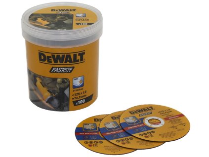 DT20540 DEWALT 100 KS ŘEZNÝCH KOTOUČŮ 125 X 1,0 MM NA KOV