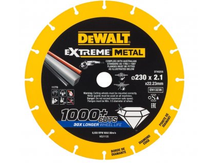 DT40255 DEWALT DIAMANTOVÝ KOTOUČ EXTREME METAL 230 X 22.23 X 2,1 MM