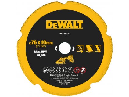 DT20590-QZ DEWALT 75 MM DIAMANTOVÝ  MULTIMATERIÁLOVÝ KOTOUČ