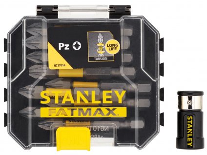 STA88565 STANLEY 10DÍLNÁ SADA 50MM TORZNÍCH BITŮ PZ S DRŽÁKEM BITŮ