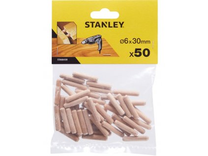 STA66430 STANLEY 50KS SPOJOVACÍCH VROUBKOVANÝCH DŘEVĚNÝCH KOLÍKŮ