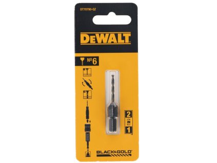 DT70790-QZ DEWALT VODÍCÍ VRTÁK (2,38 MM) SE ZÁHLUBNÍKEM PRO ŠROUBY O PRŮMĚRU 3 MM, NO6