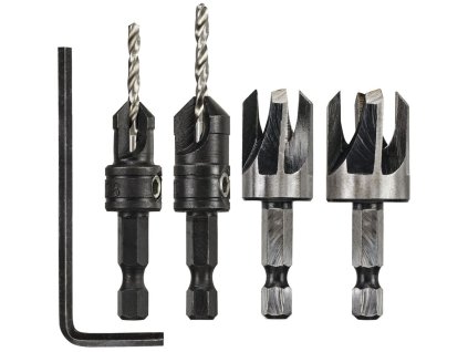 DT7620-QZ DEWALT 4DÍLNÁ SADA VRTÁKŮ A FRÉZ