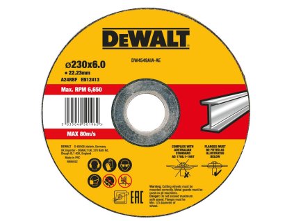 DW4549AIA-AE DEWALT BRUSNÝ KOTOUČ 230 X 22,2 X 6,0 MM NA OCEL