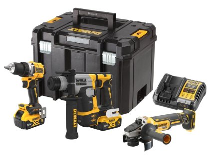 DCK355P2T-QW DEWALT 18V 3DÍLNÁ SADA BEZUHLÍKOVÉ NÁŘADÍ