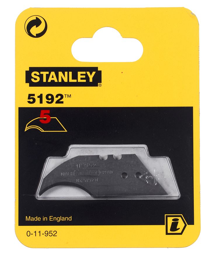 0-11-952 STANLEY KONKÁVNÍ ČEPEL 5192 (5 ks)