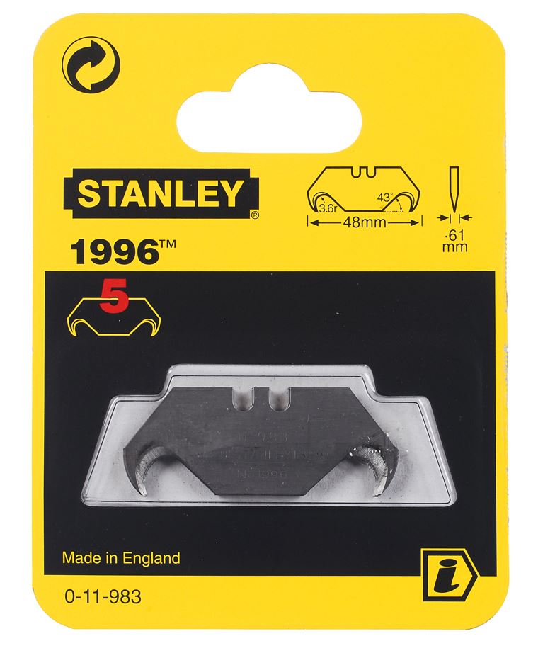 0-11-983 STANLEY PEVNÁ ČEPEL 1996 (5 ks)