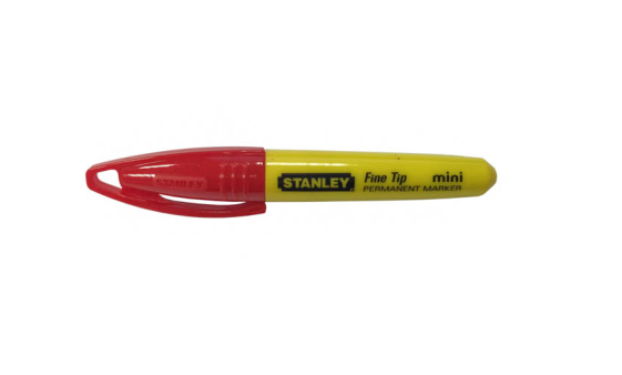 1-47-329 STANLEY PERMANENTNÍ MINI-ZNAČKOVAČ 80MM JEMNÝ HROT - ČERVENÁ BARVA
