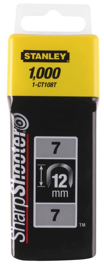 1-CT108T STANLEY SPONKY NA KABELY - TYP 7 CT100, 12MM, 1000KS