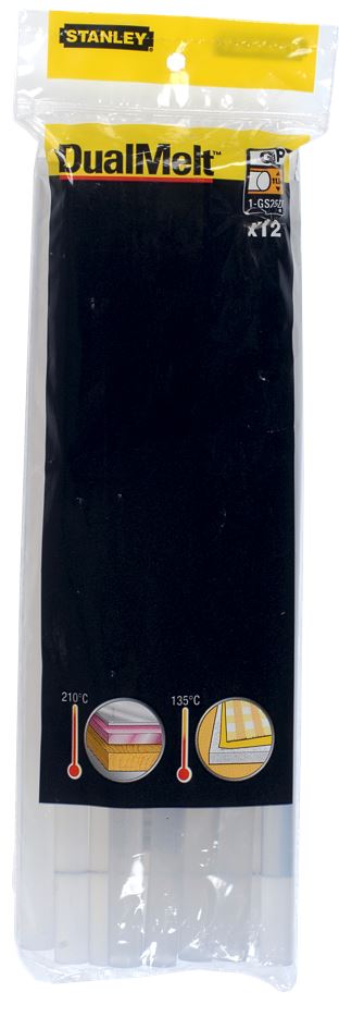 1-GS25DT STANLEY DVOUTEPLOTNÍ TAVNÉ LEPIDLO V TYČINKÁCH 11,3X250MM, 12KS