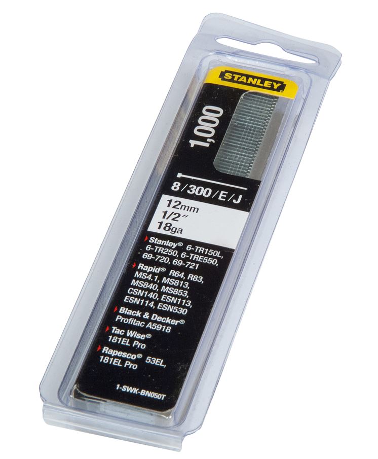 1-SWK-BN050T STANLEY KOLÁŘSKÉ HŘEBÍČKY 8/300/E/J, 12MM, 1000KS