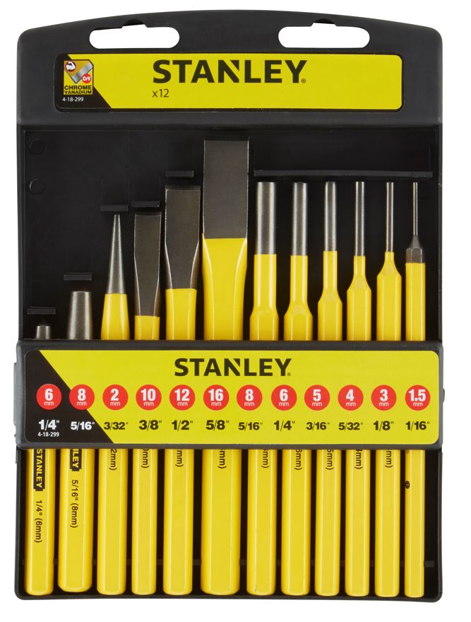 4-18-299 STANLEY 12DÍLNÁ SADA SEKÁČŮ