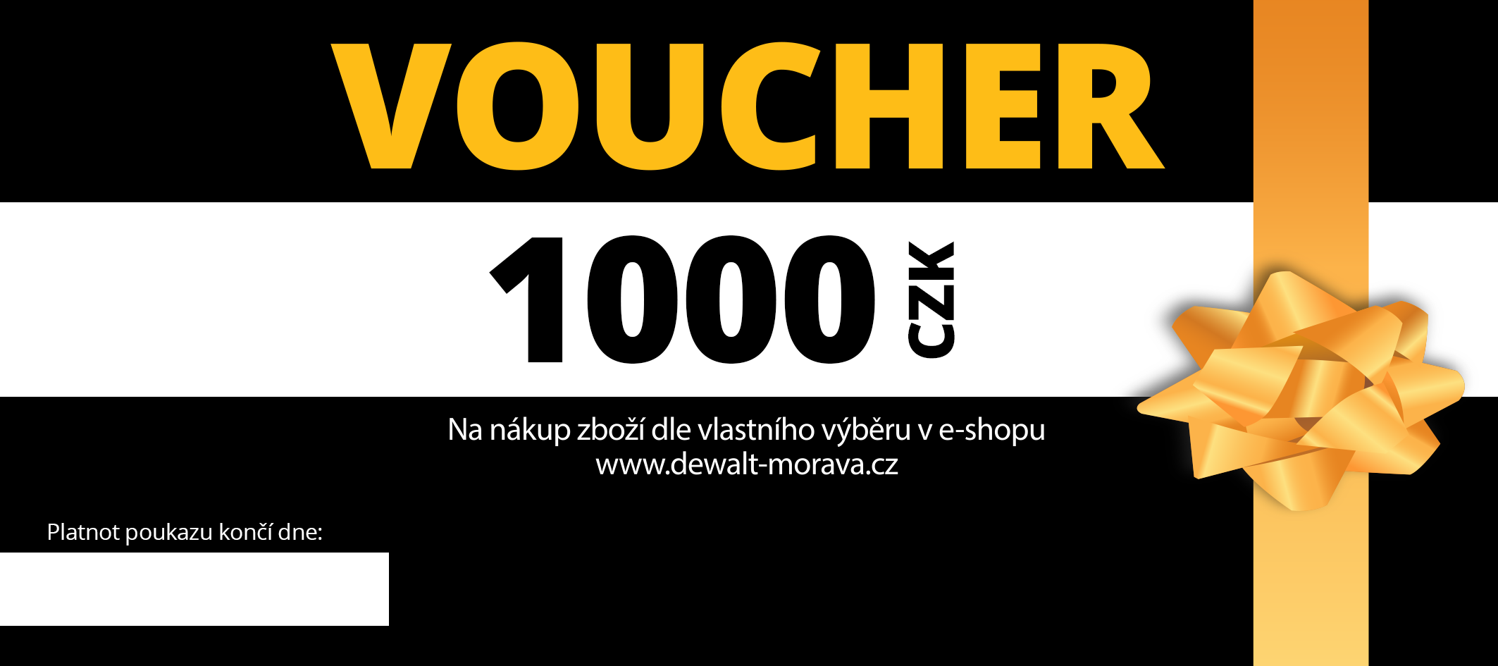 Dewalt Dárkový poukaz v hodnotě 1000 kč