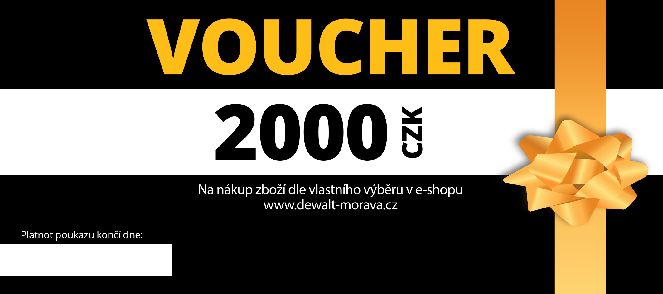Dewalt Dárkový poukaz v hodnotě 2000 Kč