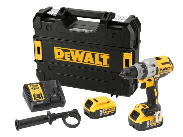 DCD991P2 DeWALT 18 VOLT AKU BEZUHLÍKOVÁ VRTAČKA / ŠROUBOVÁK XRP 95 Nm , 2x5,0Ah AKU XR Li-Ion, NABÍJEČKA, KUFR T-STAK