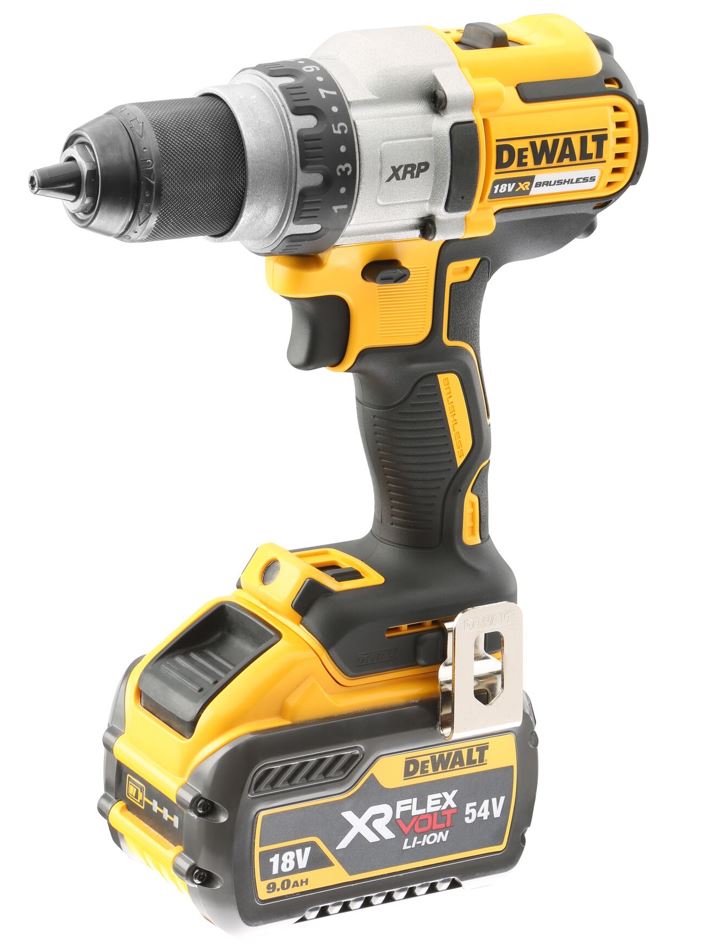 DCD991T2 DeWALT 18VOLT AKU BEZUHLÍKOVÁ  VRTAČKA/ŠROUBOVÁK XRP, 2 X 6,0Ah BATERIE FLEXVOLT 18/54VOLT