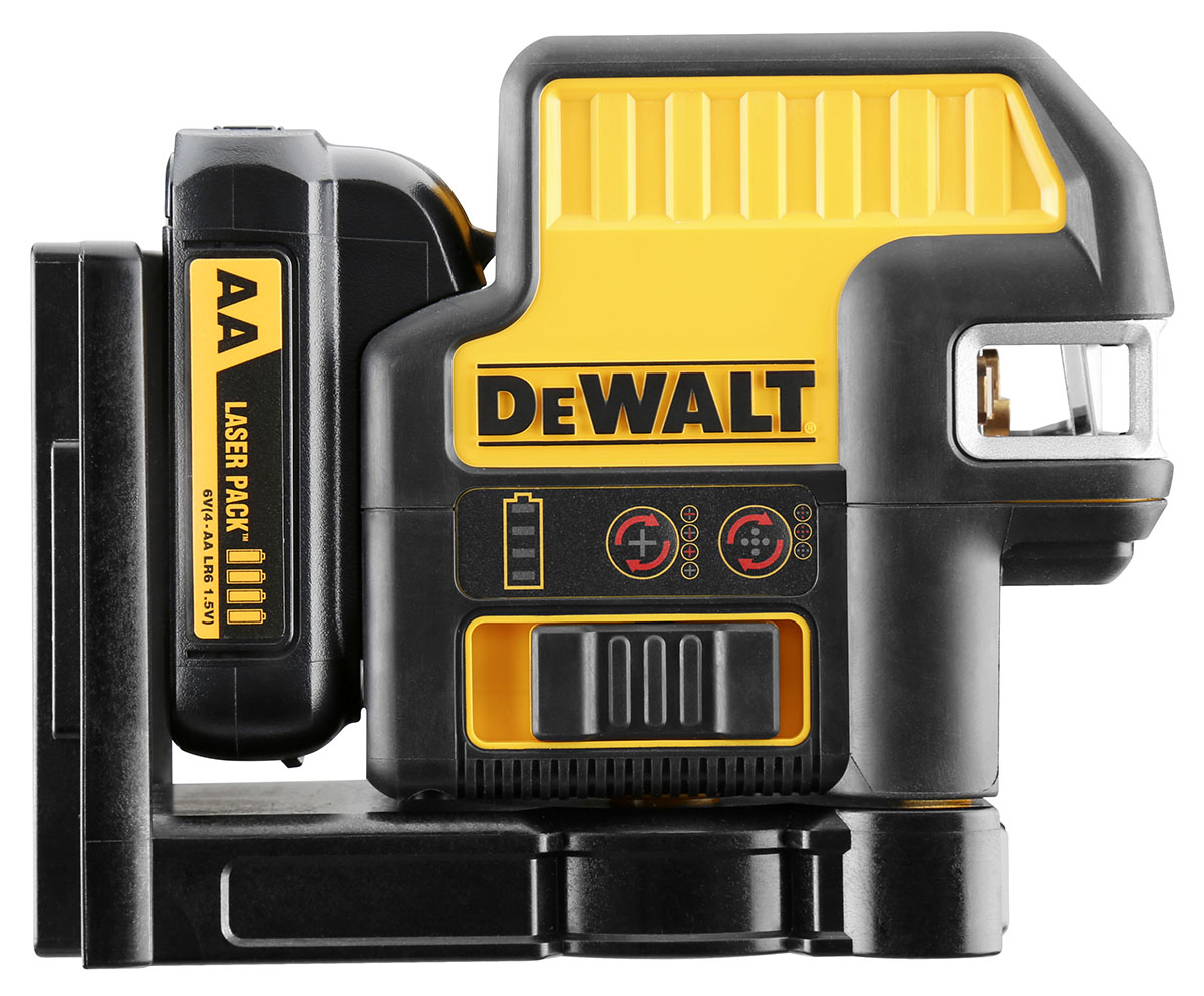 DCE0822D1R DeWALT Aku křížový červený laser s olovnicí 10,8V, 1x2,0Ah XR Li-Ion