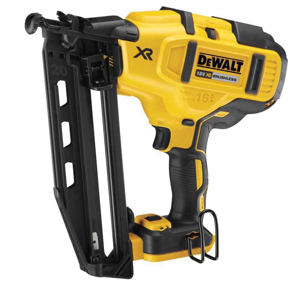 DCN660N DEWALT 18V AKU BEZUHLÍKOVÁ DOKONČOVACÍ NASTŘELOVACÍ PISTOLE 32-63 MM, KALIBR 16, BEZ BATERIÍ A NABÍJEČKY, V KARTONU
