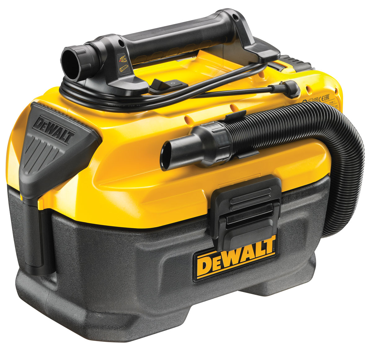 DCV584L DeWALT Přenosný vysavač FLEXVOLT, pro mokré a suché vysávání s napájením ze sítě 220Volt nebo z baterií XR Li-Ion 14,4Volt-18Volt nebo 54V