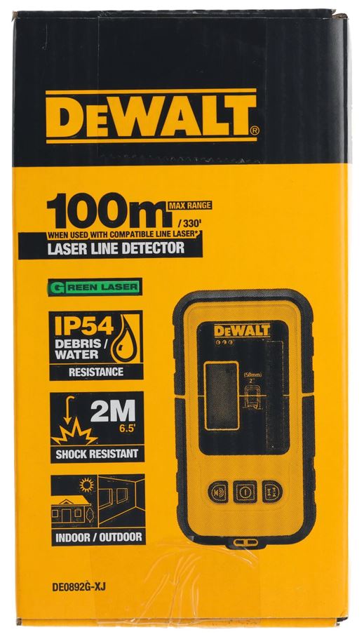 DE0892G DEWALT LASEROVÝ DETEKTOR DO 50 M PRO LASERY SE ZELENÝMI PAPRSKY