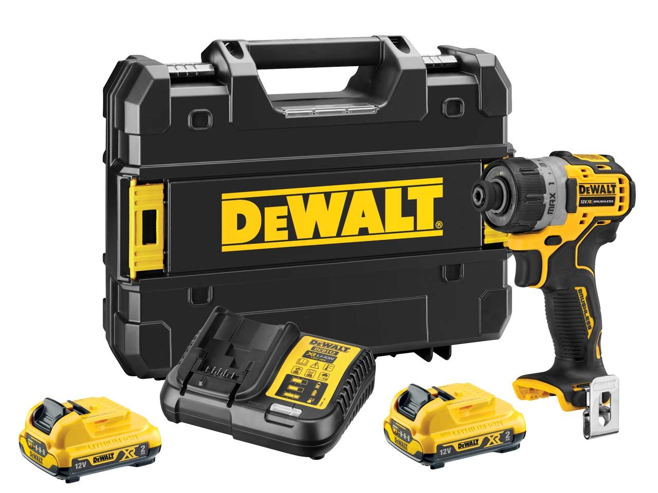DCF601D2 DEWALT 12V AKU BEZUHLÍKOVÝ ŠROUBOVÁK 1/4