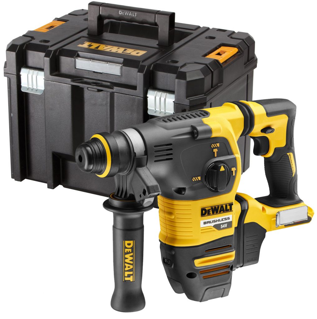 DCH333NT DEWALT 54 VOLT AKU BEZUHLÍKOVÉ KOMBI KLADIVO SDS PLUS 54VOLT, BEZ BATERIE A NABÍJEČKY, KUFR T-STAK