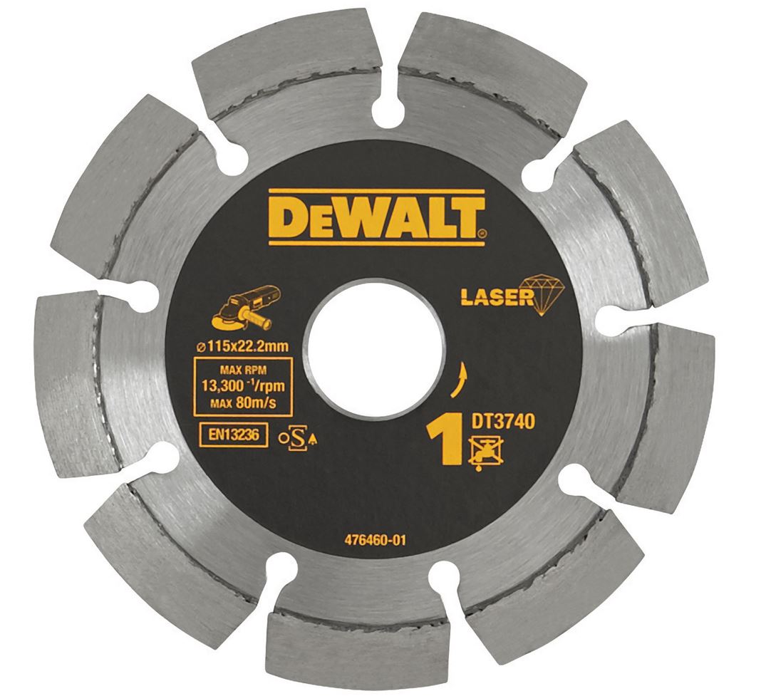 DT3740 DeWALT Laser kotouč pro stavební materiály/beton - pro suché řezání 115x22,2mm