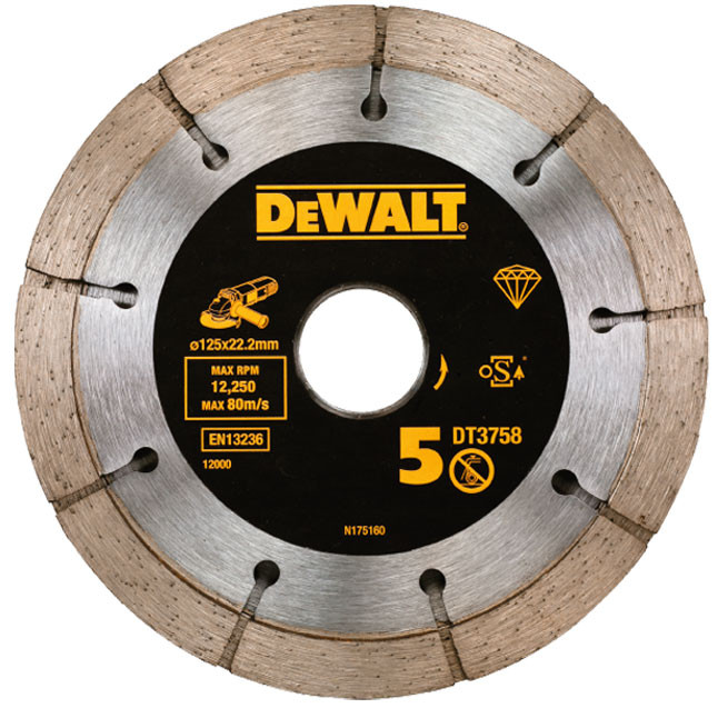 DT3758 DEWALT DIAMANTOVÝ DVOJITÝ ŘEZNÝ KOTOUČ 125 X 22,2MM EXTREME