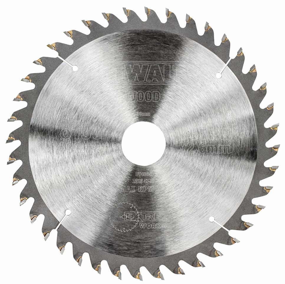 DT4064 DEWALT PILOVÝ KOTOUČ 190 X 30 MM, 40 ZUBŮ, ATB 10°, JEMNÝ ŘEZ