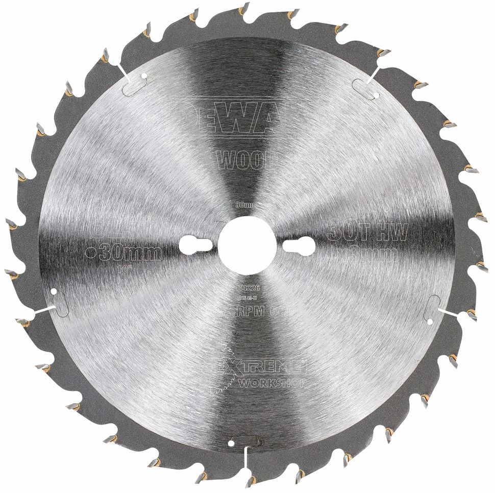 DT4226 DEWALT Pilový kotouč EXTREME 250x30mm 30zubů, ATB 20°, univerzální řez