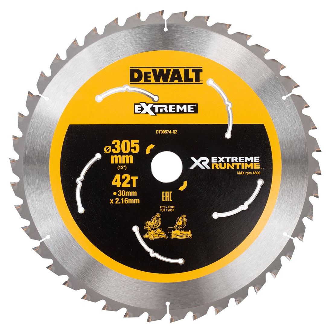 DT99574 DEWALT PILOVÝ KOTOUČ XR FLEXVOLT 305 x 30 mm 42 ZUBŮ PRO POKOSOVÉ PILY 305MM