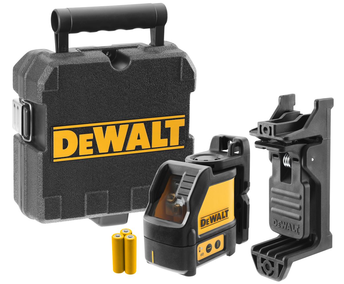 DW088K DeWALT SAMONIVELAČNÍ KŘÍŽOVÝ LASER S MAGNETICKOU ZÁKLADNOU, PŘÍCHYTKA NA ZEĎ, KUFR