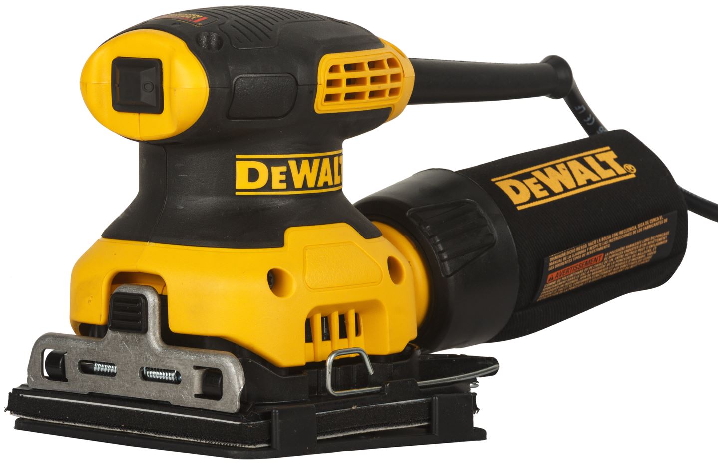 DWE6411 DEWALT VIBRAČNÍ PĚSTNÍ BRUSKA 230 W, 140 X 115 MM