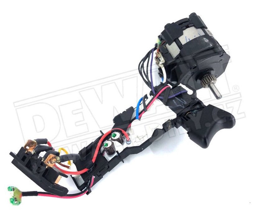 NA123144 DEWALT ORIGINÁL MOTOR A SPÍNAČ PRO AKU BEZUHLÍKOVÉ VRTAČKY DCD790 A DCD795 (náhrada za N434176)