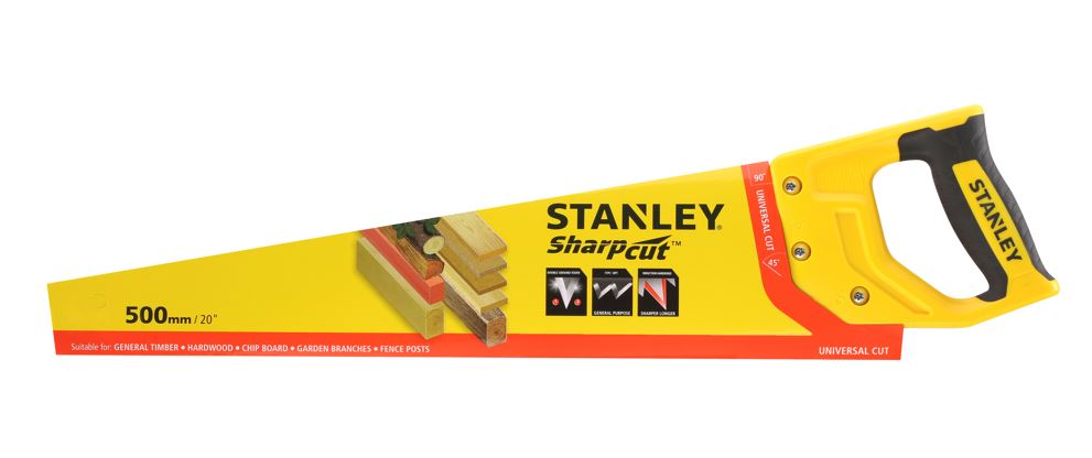 STHT20367-1 STANLEY RUČNÍ PILA 500mm, 7 ZUBŮ NA 2,5CM LIŠTY NA RYCHLÉ ŘEZY