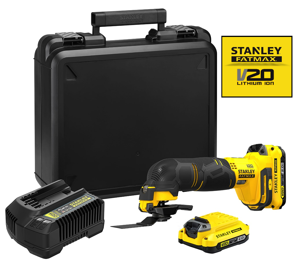 Stanley SFMCE500D2K-QW 18 V STANLEY® FATMAX® V20 AKU MULTIFUNKČNÍ OSCILAČNÍ BRUSKA