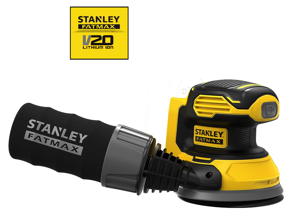 SFMCW220B-XJ 18 V STANLEY FATMAX V20 AKU EXCENTRICKÁ BRUSKA, BEZ BATERIE A NABÍJEČKY